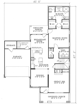 House Plans  1000 on Finished Square Feet Main Floor 1412 Attic 494 Total Living