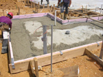 Casting footings for a FPSF.
