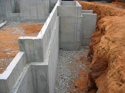 foundations foundation concrete excavation block slab building step footings types poured rough substructure ground slabs plumbing three